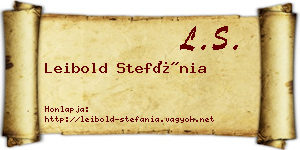 Leibold Stefánia névjegykártya